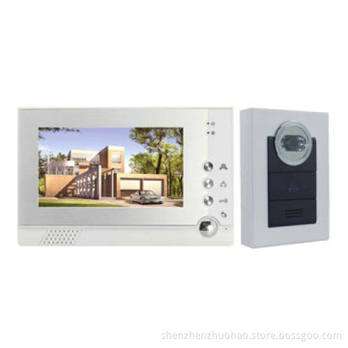7-inch color display wired video door-phone with take photo function